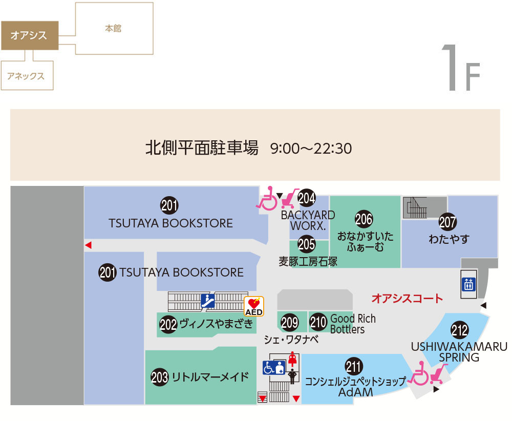 フロアガイド サントムーン柿田川